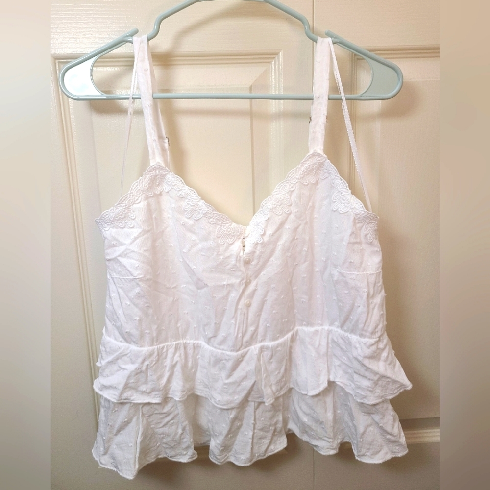 White Lacey Tank Top